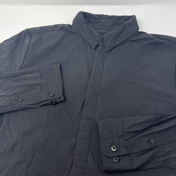 Lululemon Mission Long Sleeve Button Down Shirt First Release Black Men's Medium - Picture 1 of 5